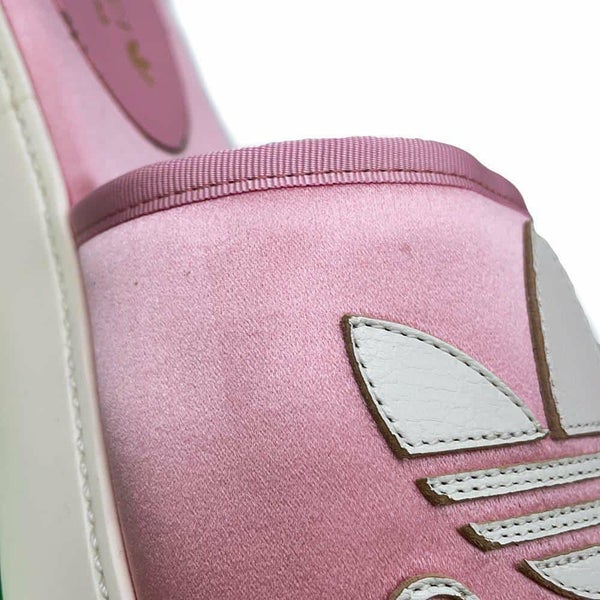 グッチ サンダル アディダスコラボ プラットフォーム シルク レディースサイズ37 1/2 702294 GUCCI adidas 靴