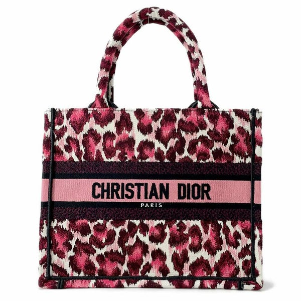 クリスチャン・ディオール トートバッグ ブックトート レオパード キャンバス スモール Christian Dior バッグ