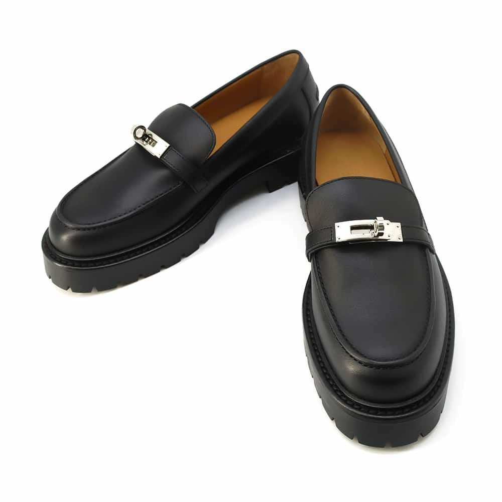エルメス モカシン アイコン カーフレザー レディースサイズ37 HERMES