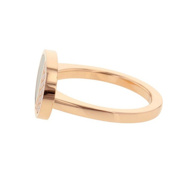 エルメス リング シェーヌ・ダンクル・ヴェルソPM ブラックセラミック/ダイヤ 23P 計0.19ct K18PGピンクゴールド サイズ49 HERMES 指輪