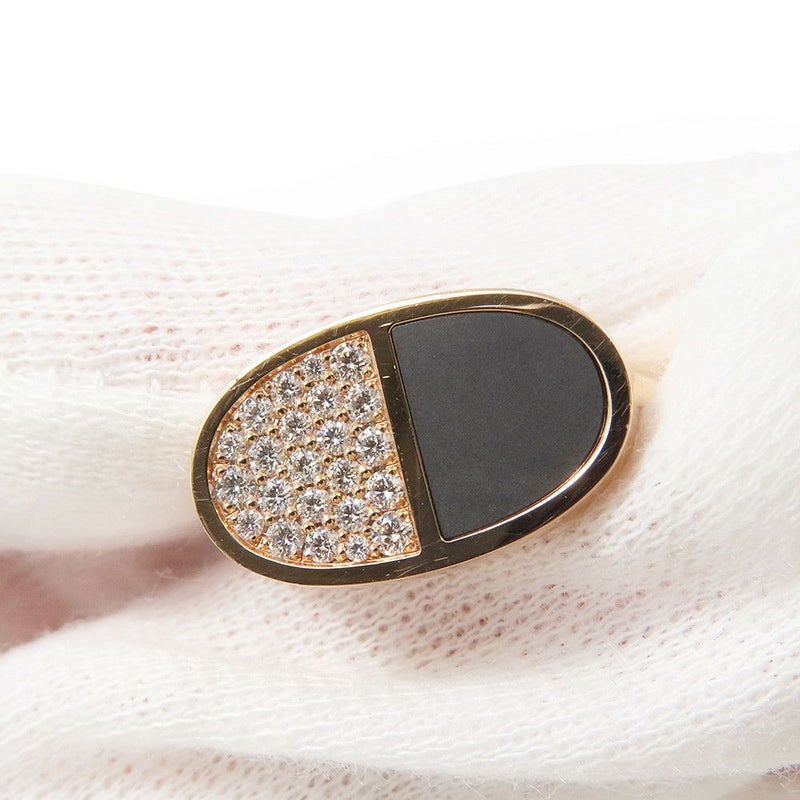 エルメス リング シェーヌ・ダンクル・ヴェルソPM ブラックセラミック/ダイヤ 23P 計0.19ct K18PGピンクゴールド サイズ49 HERMES 指輪