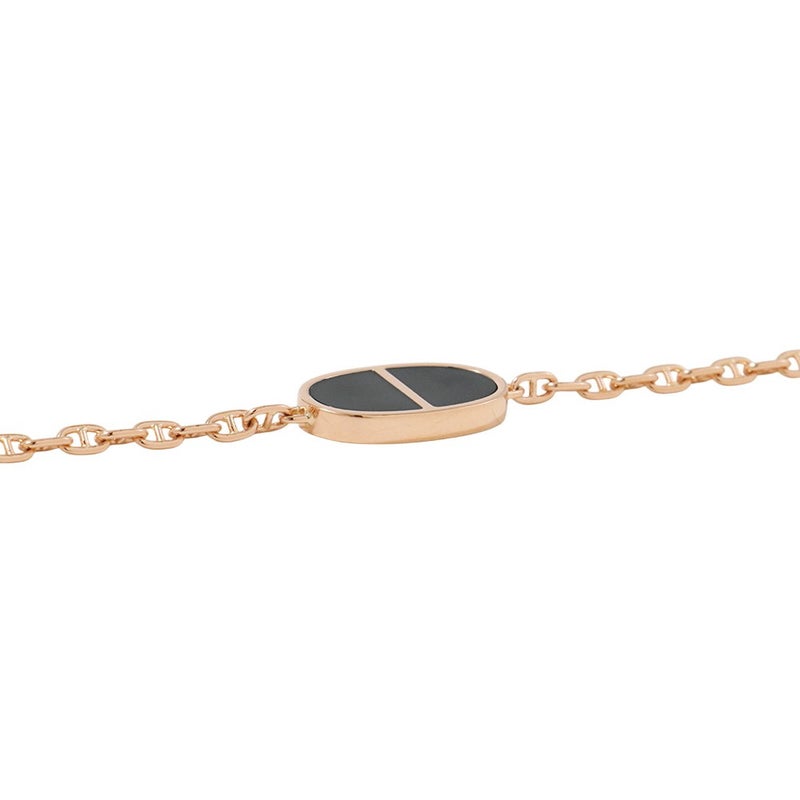 エルメス ブレスレット シェーヌダンクル ヴェルソ K18PGピンクゴールド/ブラックセラミック サイズXS HERMES ジュエリー