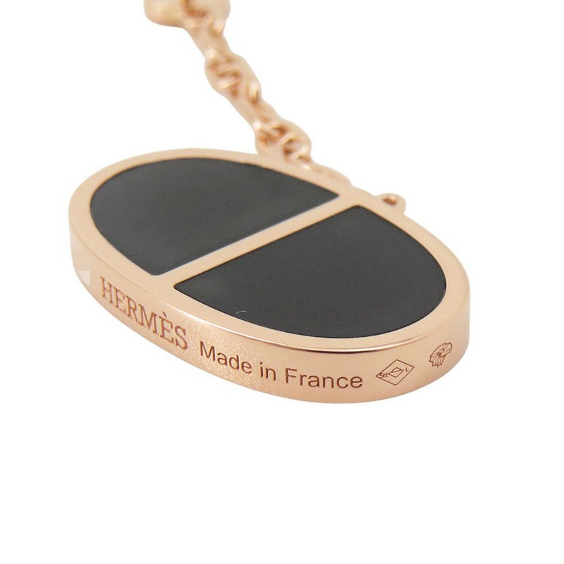 エルメス ピアス シェーヌダンクル ヴェルソ K18PGピンクゴールド/ブラックセラミック HERMES ジュエリー