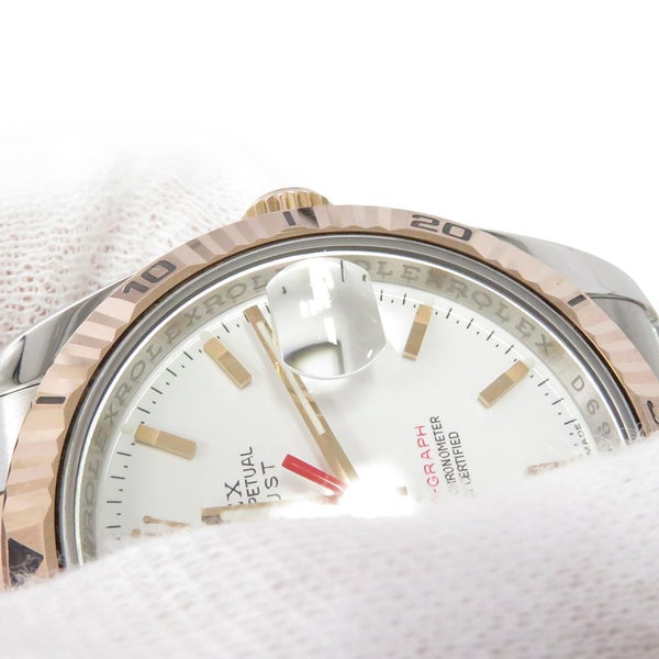 ロレックス デイトジャスト ターノグラフ SS/K18PGピンクゴールド D番 116261 ROLEX 腕時計 白文字盤