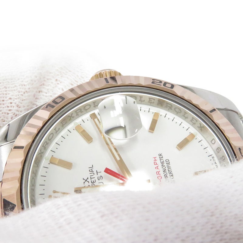 ロレックス デイトジャスト ターノグラフ SS/K18PGピンクゴールド D番 116261 ROLEX 腕時計 白文字盤