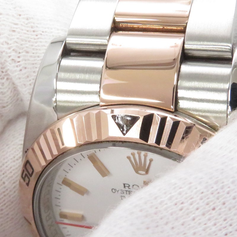ロレックス デイトジャスト ターノグラフ SS/K18PGピンクゴールド D番 116261 ROLEX 腕時計 白文字盤