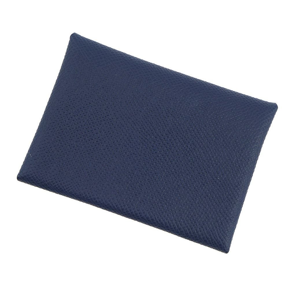 エルメス コインケース カルヴィ デュオ ブルーネイビー/シルバー金具