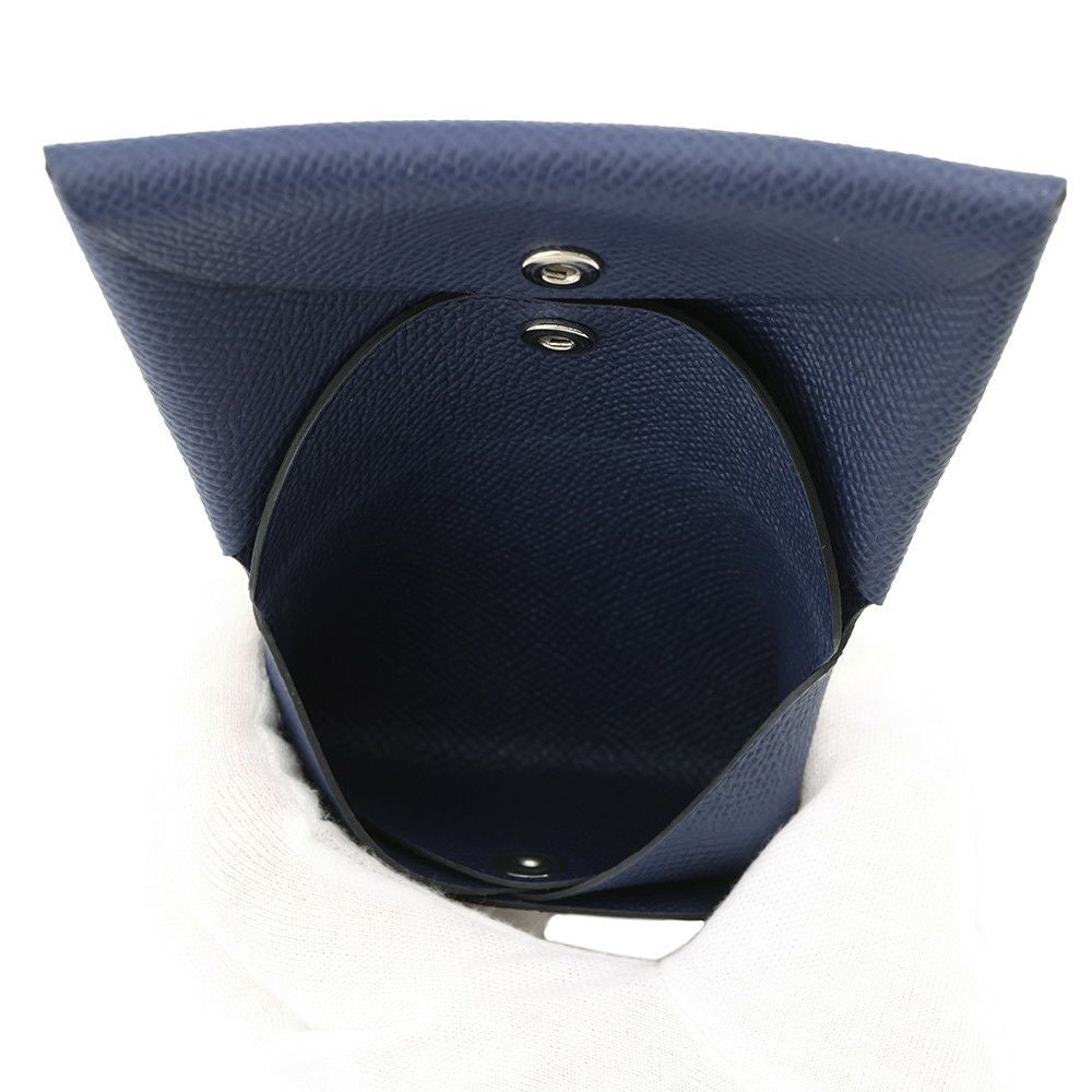 エルメス コインケース カルヴィ デュオ ブルーネイビー/シルバー金具