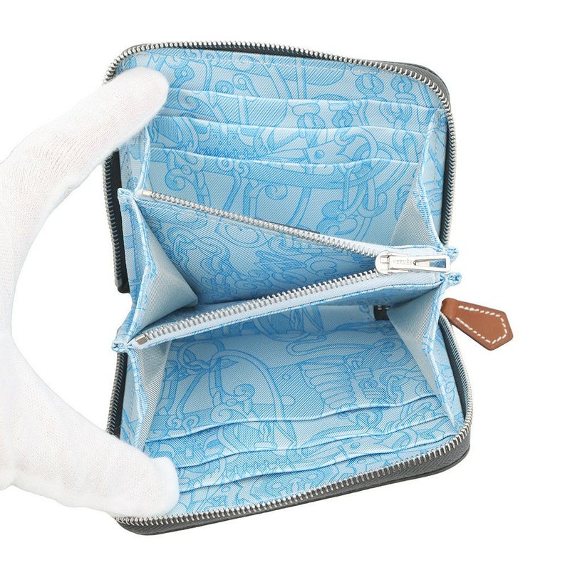 エルメス コインケース アザップコンパクト シルクイン アルドワーズ/シルバー金具 エプソン K刻印