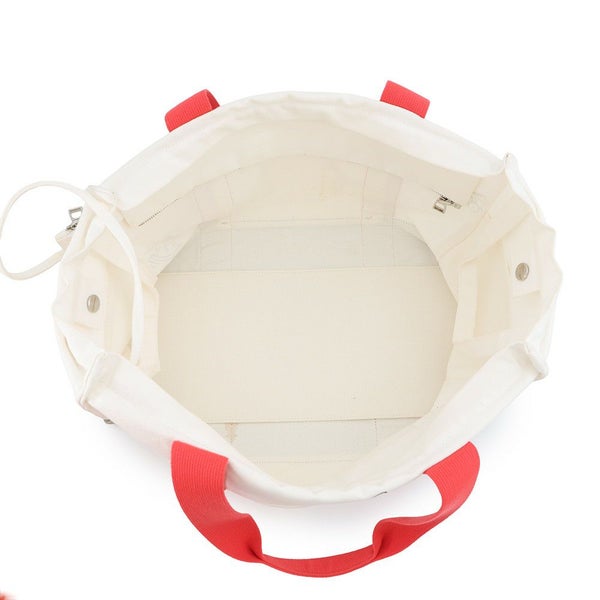 エルメス マザーズバッグ アダダ キャンバス 馬モチーフ HERMES トートバッグ ポーチ付き 白