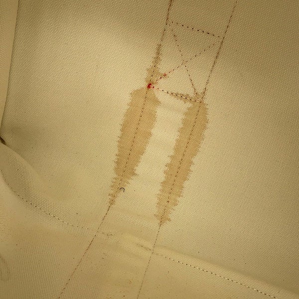 エルメス マザーズバッグ アダダ キャンバス 馬モチーフ HERMES トートバッグ ポーチ付き 白