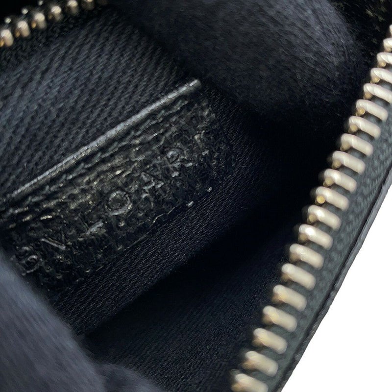 ブルガリ ショルダーバッグ ロゴマニア ショルダーポーチ キャンバス レザー BVLGARI 黒