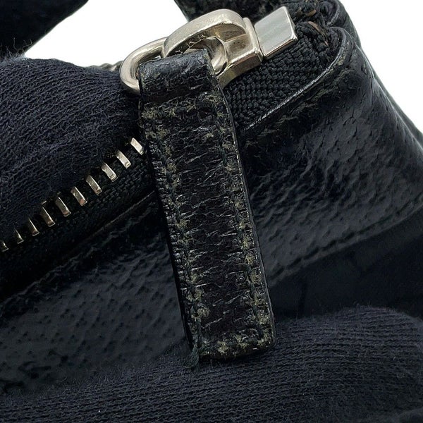 ブルガリ ショルダーバッグ ロゴマニア ショルダーポーチ キャンバス レザー BVLGARI 黒