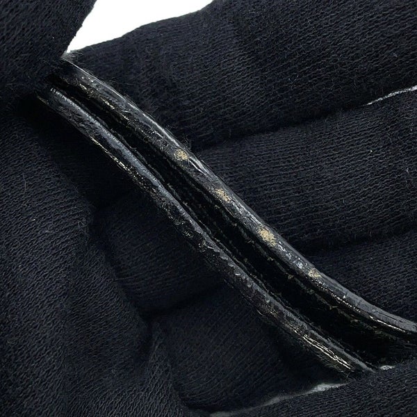 ブルガリ ショルダーバッグ ロゴマニア ショルダーポーチ キャンバス レザー BVLGARI 黒