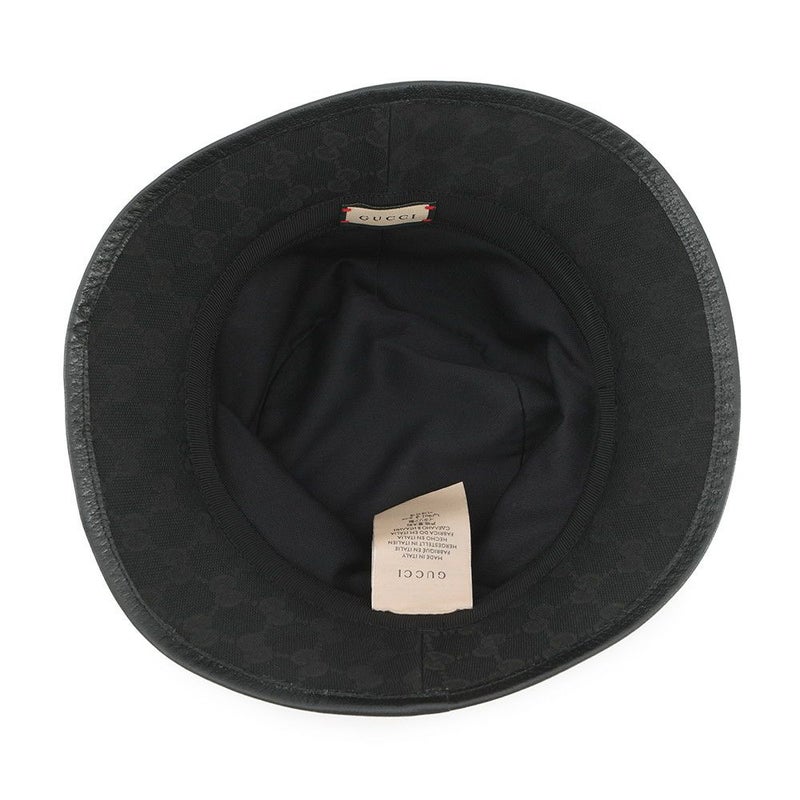 グッチ バケットハット GGキャンバス バケットハット サイズS(57cm) 576587 GUCCI 帽子 メンズ 黒