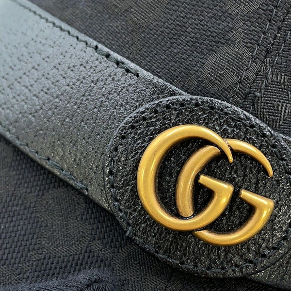 グッチ バケットハット GGキャンバス バケットハット サイズS(57cm) 576587 GUCCI 帽子 メンズ 黒