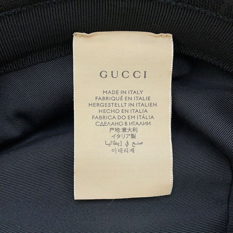 グッチ バケットハット GGキャンバス バケットハット サイズS(57cm) 576587 GUCCI 帽子 メンズ 黒