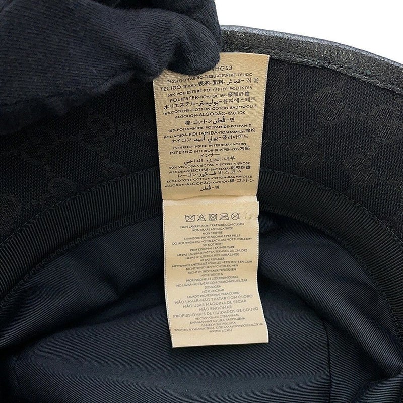 グッチ バケットハット GGキャンバス バケットハット サイズS(57cm) 576587 GUCCI 帽子 メンズ 黒