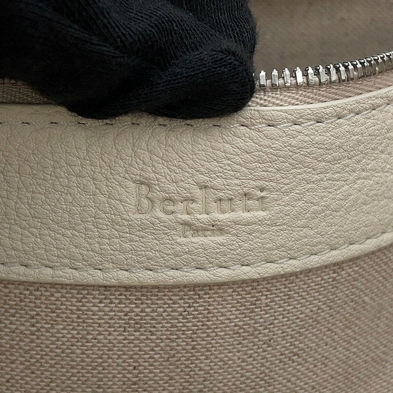 ベルルッティ トートバッグ トゥジュール トワル・マルブフ XL Berluti 誕生10周年記念日本限定モデル アウトレット品 白