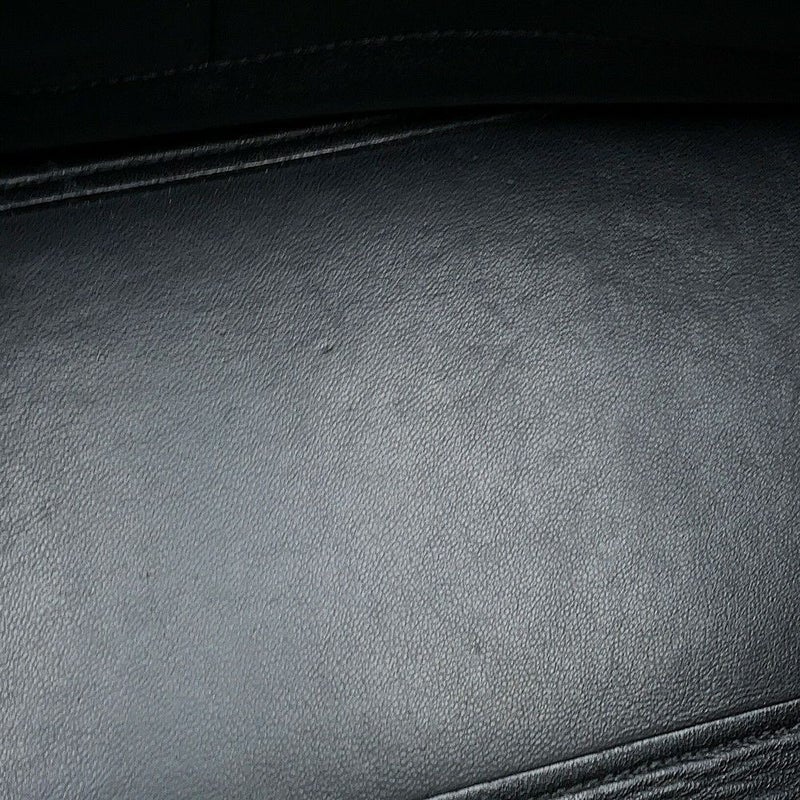 セリーヌ ハンドバッグ トラペーズ クロコ型押しレザー スエード CELINE 2way 黒