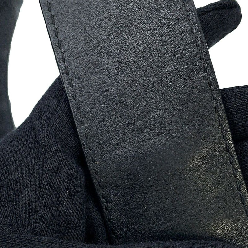 セリーヌ ハンドバッグ トラペーズ クロコ型押しレザー スエード CELINE 2way 黒