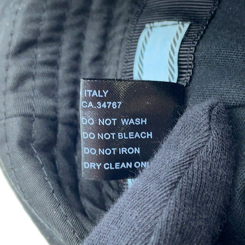 プラダ バケットハット トライアングルロゴ ナイロン サイズM 2HC137 PRADA 帽子 黒