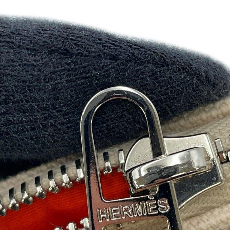 エルメス ポーチ ボリードポーチ ミニミニ ナチュラル/シルバー金具 コットン HERMES