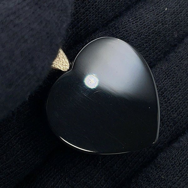 シャネル ネックレス ココマーク ハートモチーフ ラインストーン D21S CHANEL 黒