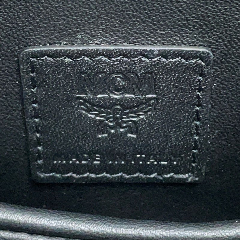 エムシーエム ショルダーバッグ AREN ロゴ レザー MWHCATA02BK001 MCM 黒