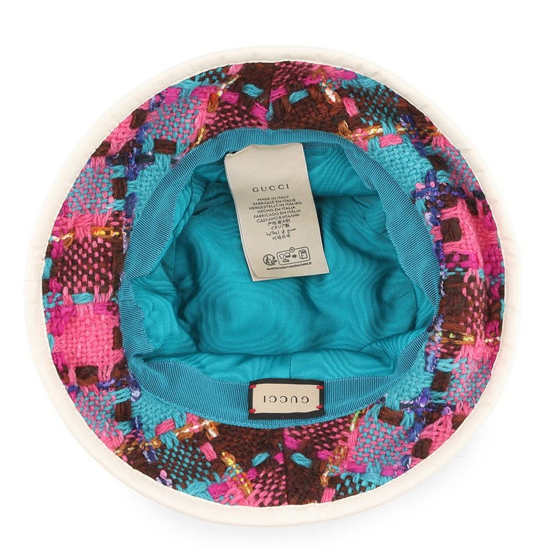 グッチ バケットハット ツイード スパイシーチェック サイズM(57cm) 728469 GUCCI 帽子