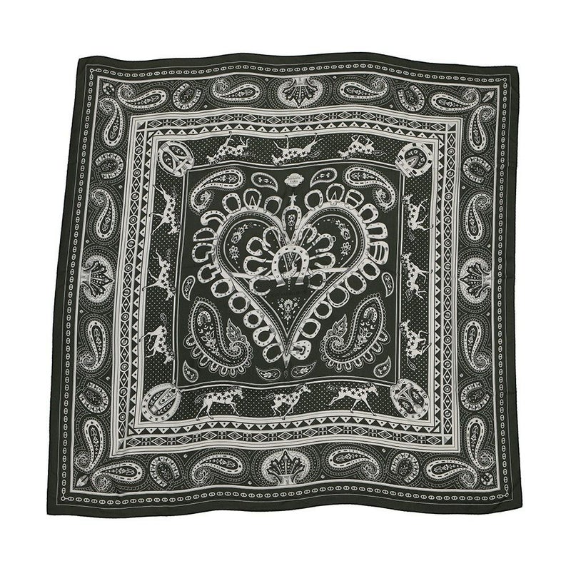 エルメス ストール カレ140 カレジェアン シュヴァル・ドゥ・クール・バンダナ Cheval de Coeur Bandana shawl