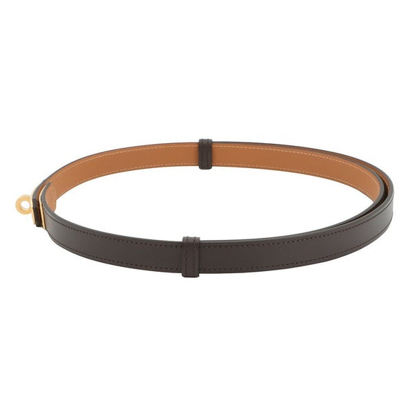 エルメス ケリーベルト18 エベンヌ/ゴールド金具 ヴァッシュハンター K刻印 HERMES べルト