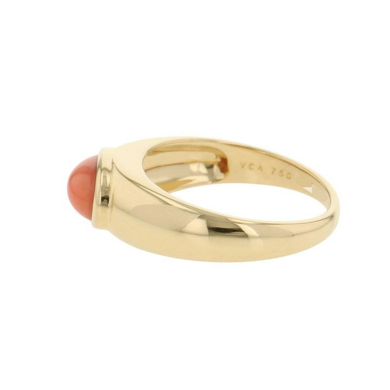 ヴァンクリーフ＆アーペル リング サンゴ K18YGイエローゴールド リングサイズ約12号 Van Cleef & Arpels 指輪