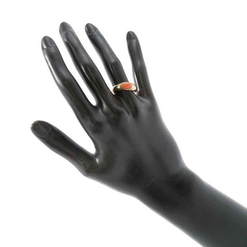 ヴァンクリーフ＆アーペル リング サンゴ K18YGイエローゴールド リングサイズ約12号 Van Cleef & Arpels 指輪