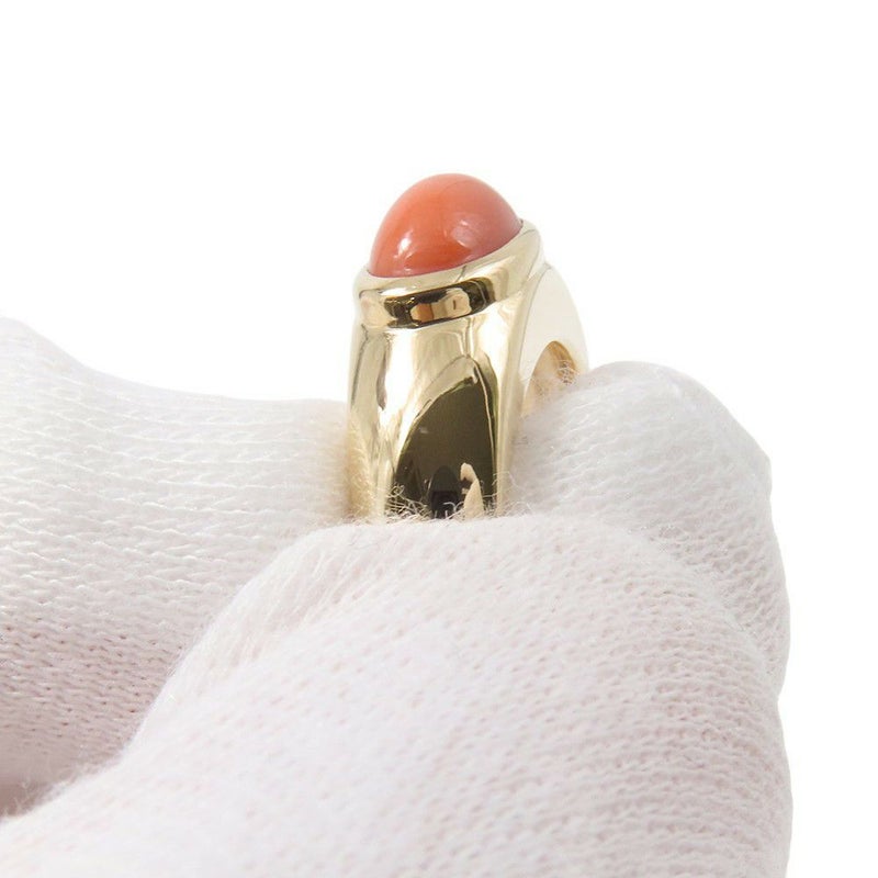 ヴァンクリーフ＆アーペル リング サンゴ K18YGイエローゴールド リングサイズ約12号 Van Cleef & Arpels 指輪