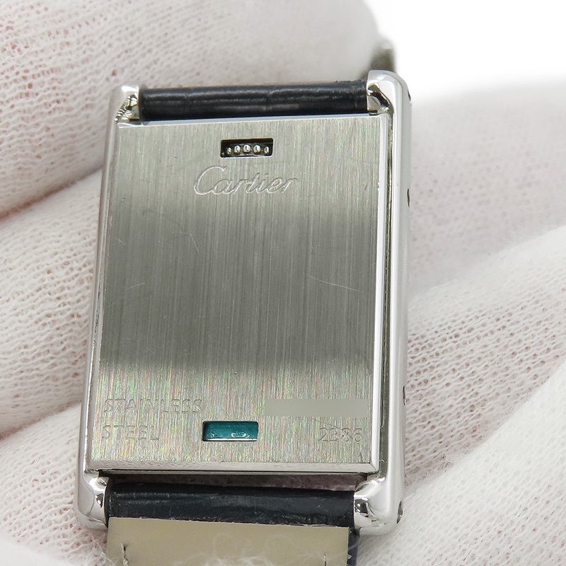 カルティエ タンク バスキュラント W1016830 Cartier 腕時計 グレー文字盤
