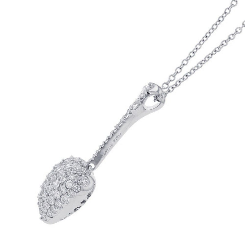 カルティエ ネックレス ハート ネックレス パヴェ ダイヤモンド Pt950プラチナ Cartier ジュエリー