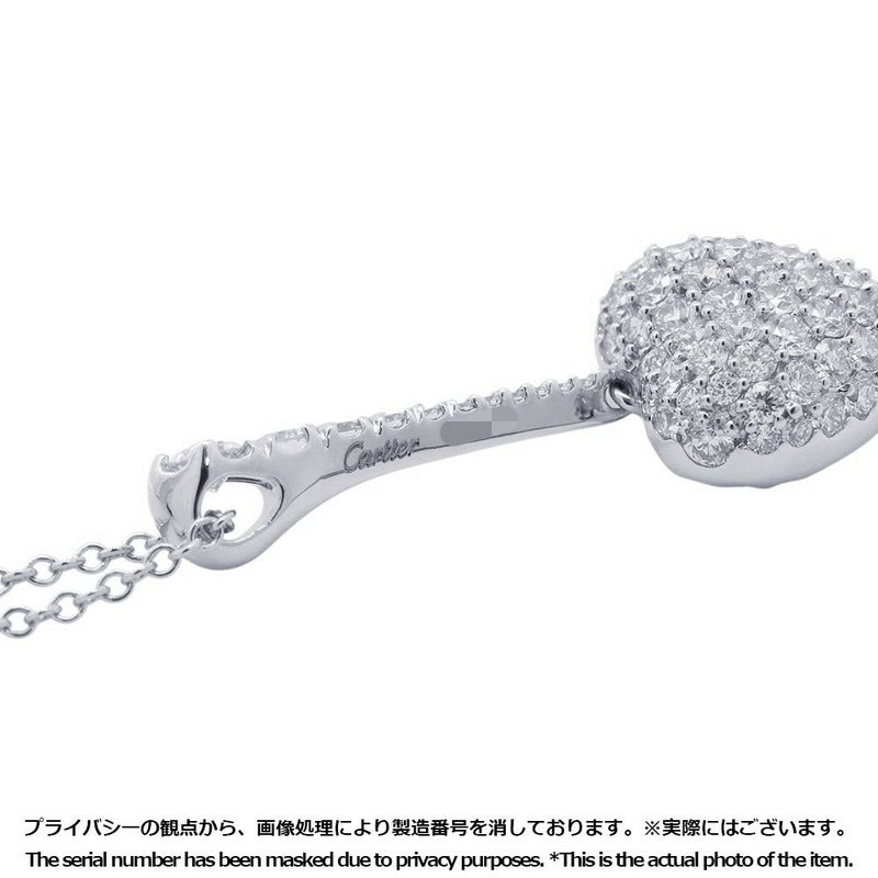 カルティエ ネックレス ハート ネックレス パヴェ ダイヤモンド Pt950プラチナ Cartier ジュエリー