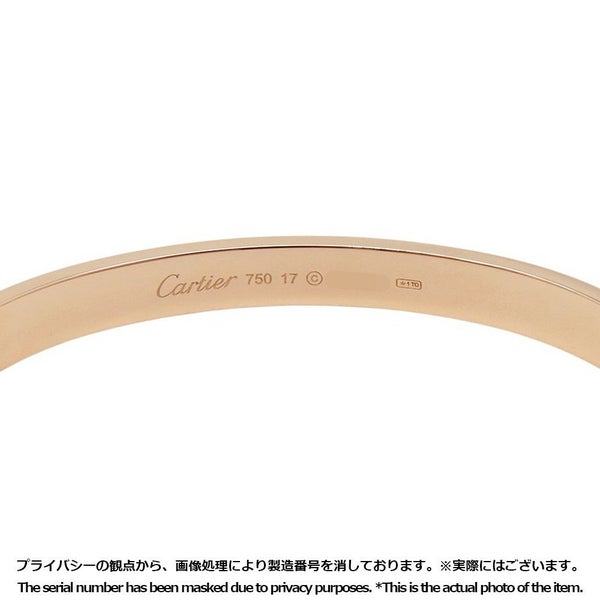 カルティエ ブレスレット ラブブレス クラシックモデル K18PGピンクゴールド サイズ17 Cartier LOVEブレスレット バングル