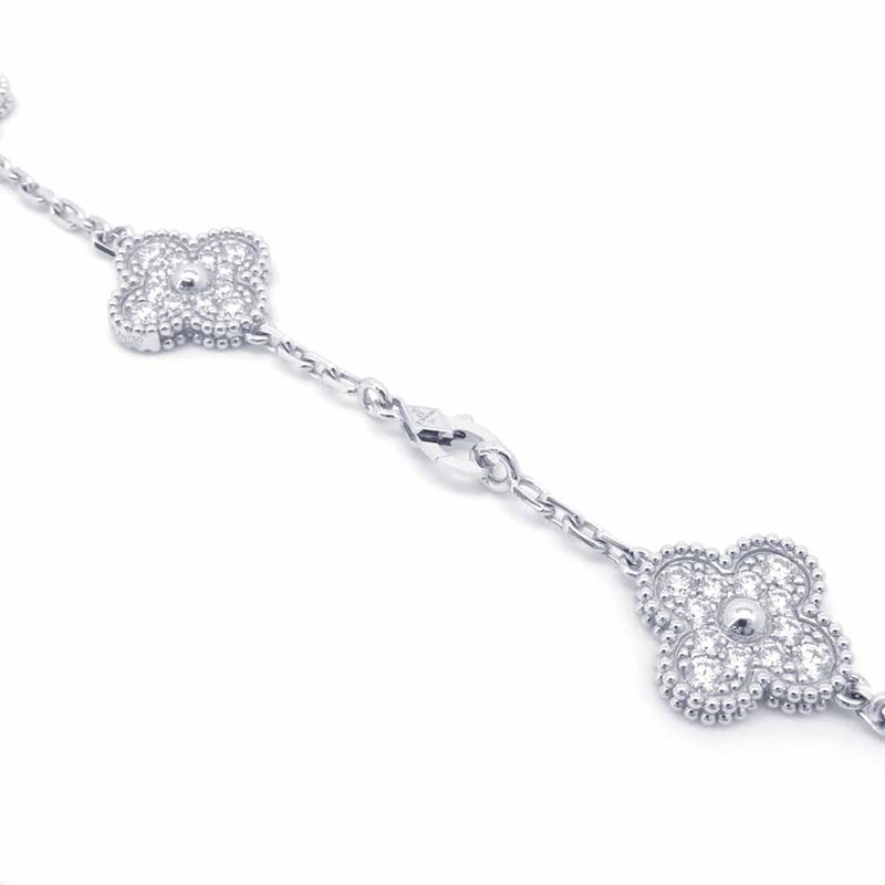 ヴァンクリーフ&アーペル ネックレス ヴィンテージ アルハンブラ ロングネックレス 20モチーフ ダイヤ 240P 9.66ct K18WG