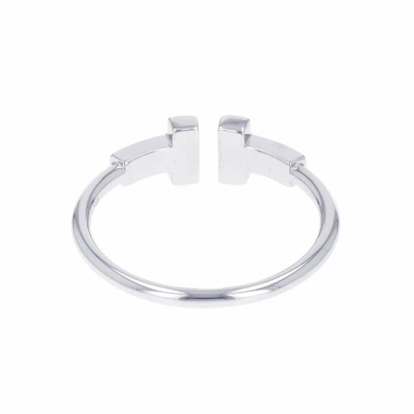 ティファニー リング Tワイヤー ダイヤモンド 計 0.13ct K18WG リングサイズ約14号 68650801 Tiffany&Co. 指輪