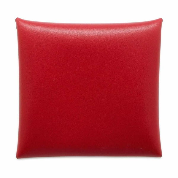 エルメス コインケース バスティア ルージュピマン/シルバー金具 ボックスカーフ B刻印 HERMES 小銭入れ