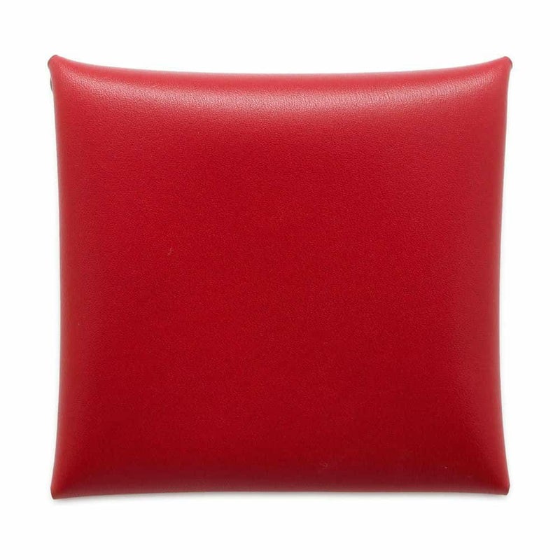 エルメス コインケース バスティア ルージュピマン/シルバー金具 ボックスカーフ B刻印 HERMES 小銭入れ