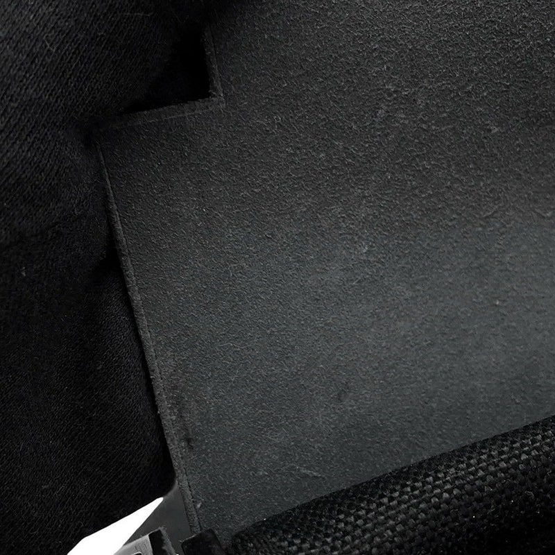 エルメス ショルダーバッグ エールバッグジップ ミニ ブラック/シルバー金具 トワルミリタリー/ヴァッシュハンター K刻印 黒