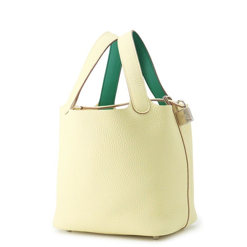 エルメス ピコタンロックPM エクラ ジョーヌミルトン/ヴェールヴェルティゴ/シルバー金具 トリヨンクレマンス W刻印