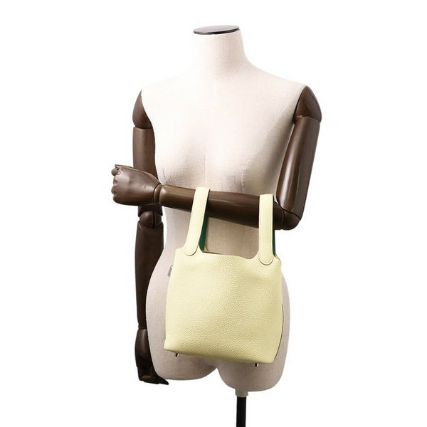 エルメス ピコタンロックPM エクラ ジョーヌミルトン/ヴェールヴェルティゴ/シルバー金具 トリヨンクレマンス W刻印