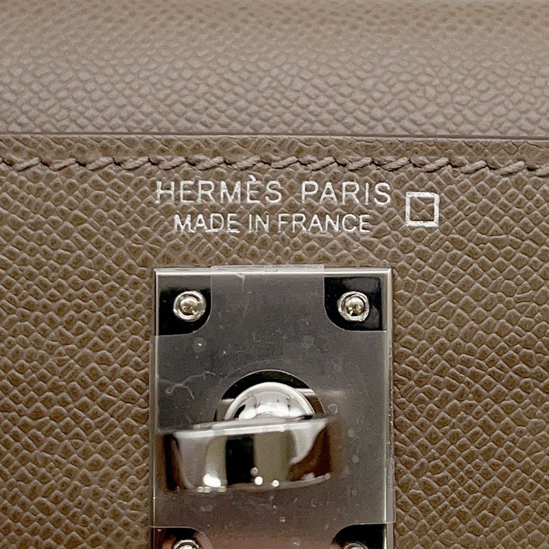 エルメス ミニケリー2 外縫い タッチ エトゥープ/ベージュサブレ/シルバー金具 アリゲーター/ヴォーマダム W刻印 2wayショルダー