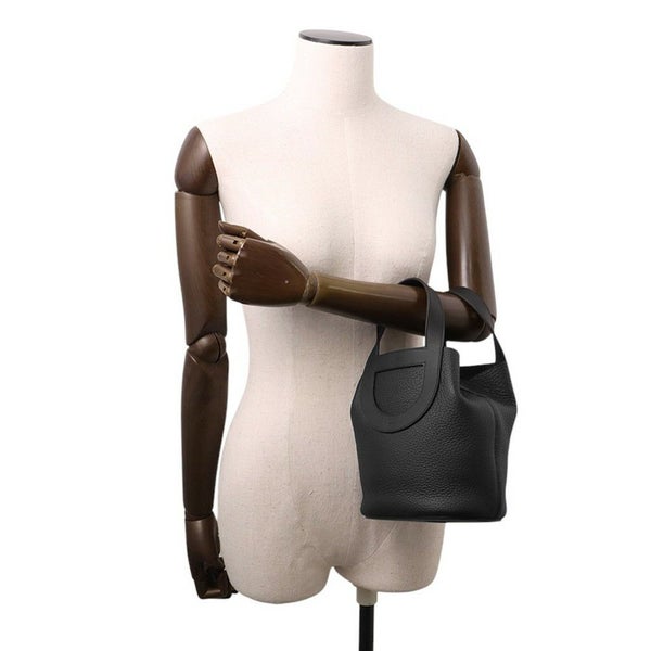 エルメス トートバッグ インザループ 18 ブラック/シルバー金具 トリヨンクレマンス/スイフト K刻印 黒