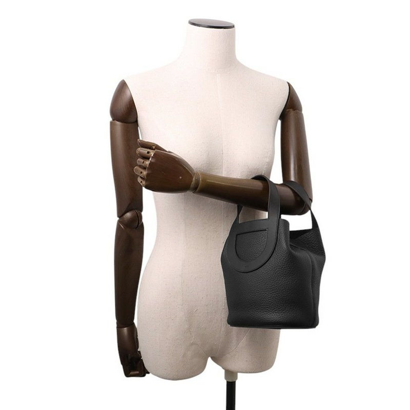 エルメス トートバッグ インザループ 18 ブラック/シルバー金具 トリヨンクレマンス/スイフト K刻印 黒