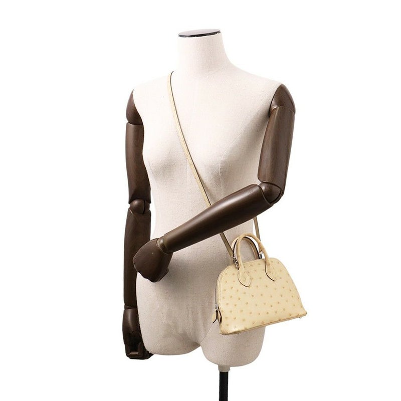 エルメス ボリード1923 ミニ パーシュマン/シルバー金具 オーストリッチ U刻印 HERMES 2wayショルダー